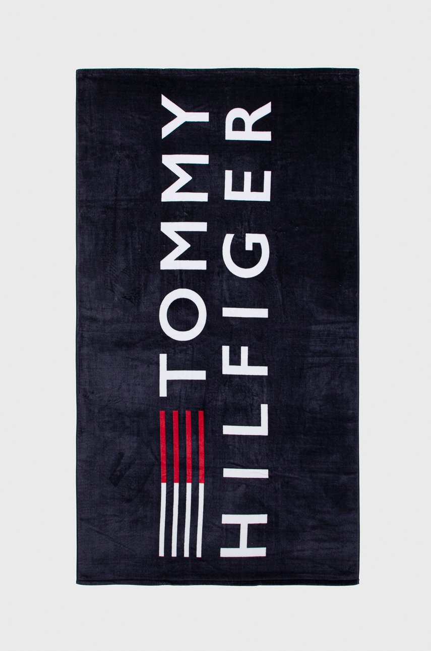 

Памучна кърпа Tommy Hilfiger в тъмносиньо, Тъмносин