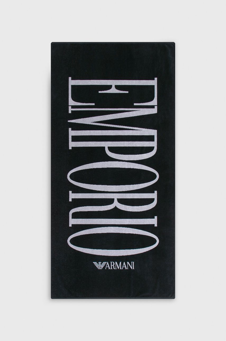 Emporio Armani Underwear prosop din bumbac culoarea negru ANSWEAR