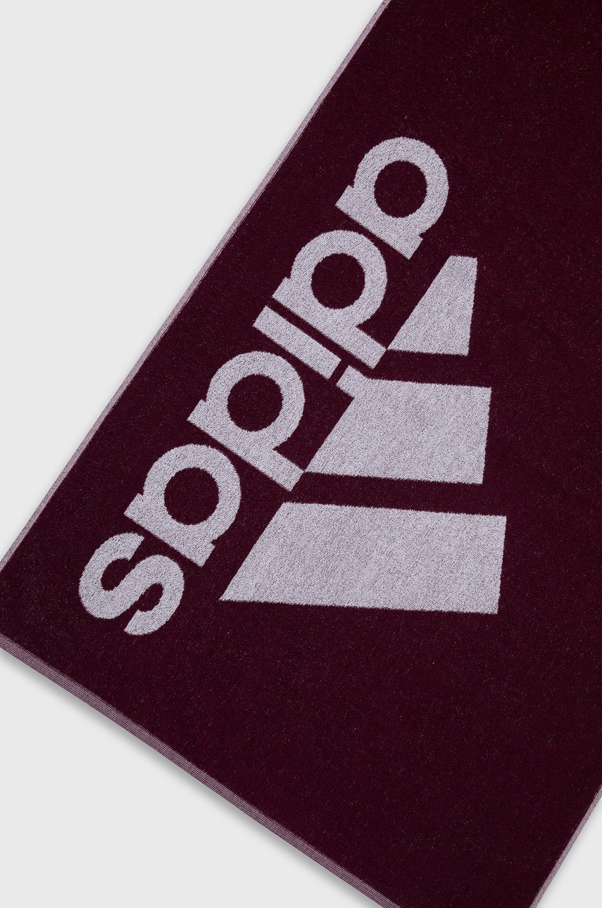 

Хлопковое полотенце adidas Performance HE5012 цвет бордовый