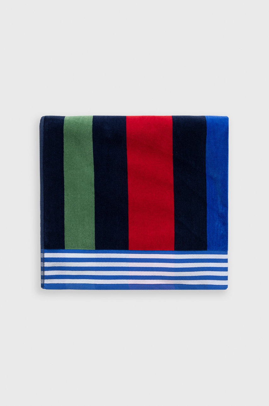 

Хлопковое полотенце United Colors of Benetton цвет синий