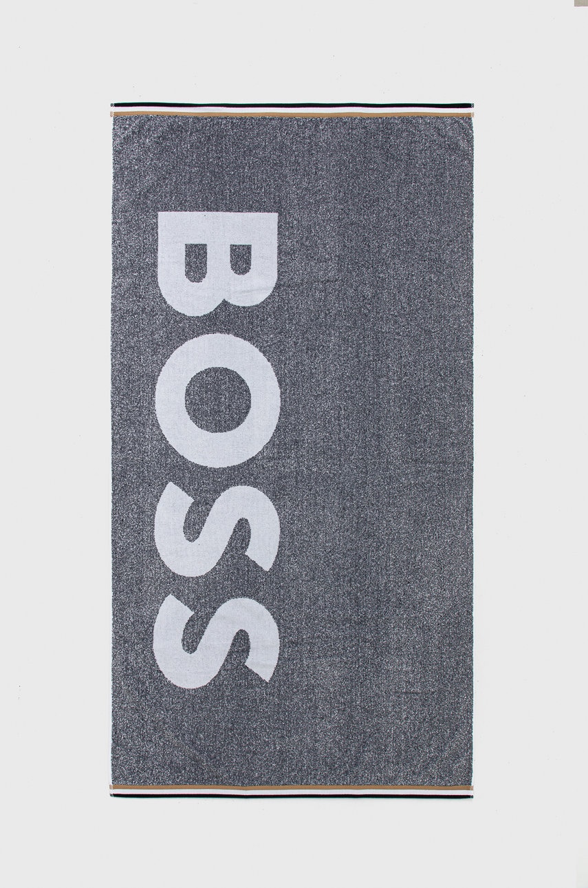 Boss prosop din bumbac culoarea gri