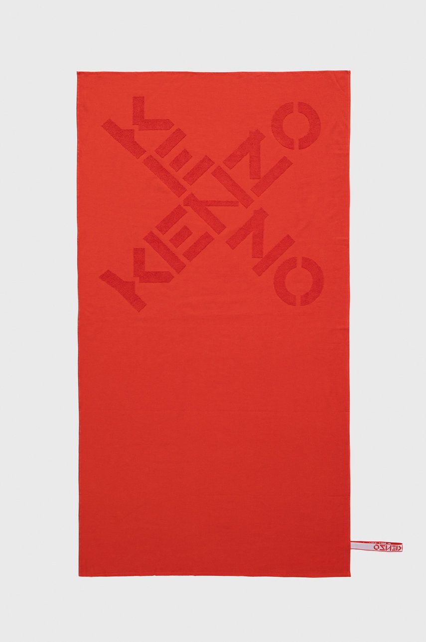 Kenzo prosop din bumbac culoarea portocaliu imagine reduceri black friday 2021 answear.ro