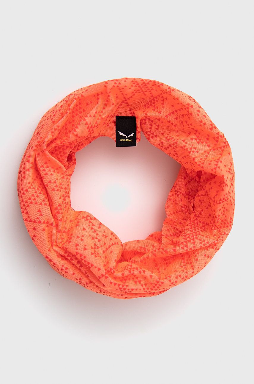 Salewa fular impletit Icono Fluo culoarea portocaliu, modelator answear.ro