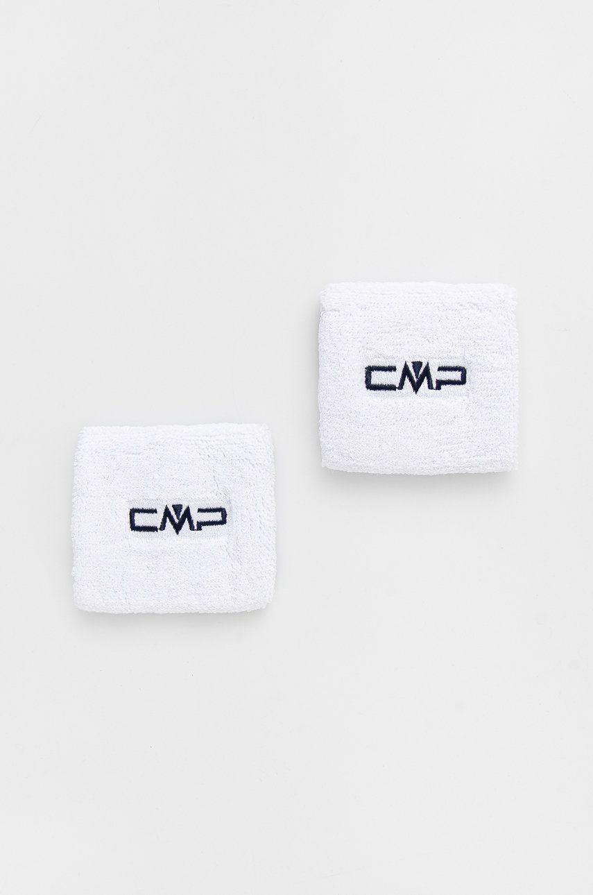 CMP opaski na nadgarstek (2-pack) kolor biały