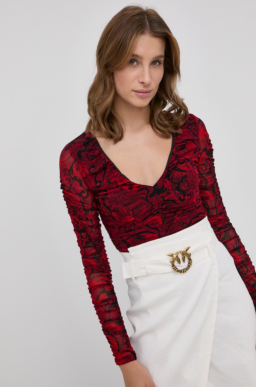 

Блуза Guess дамска в червено с десен, Червен
