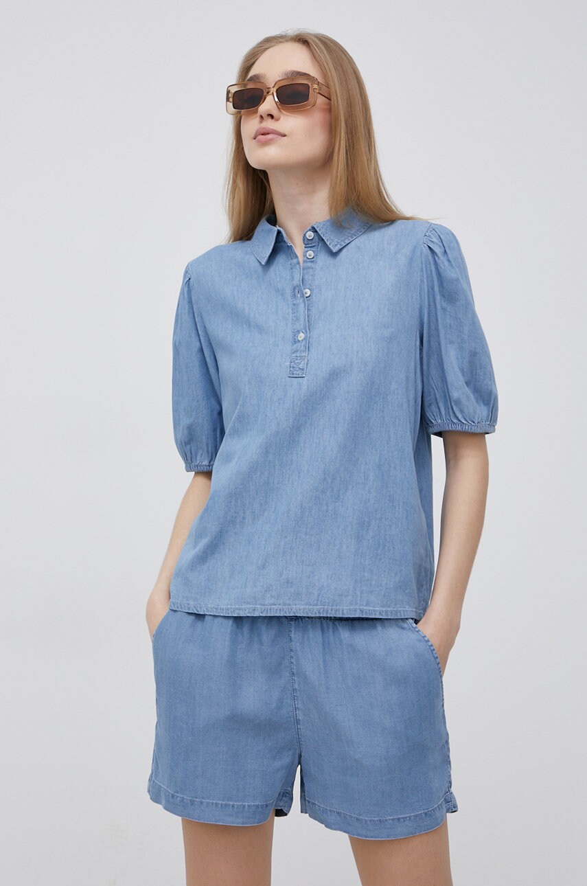 Jdy bluza din bumbac femei, neted
