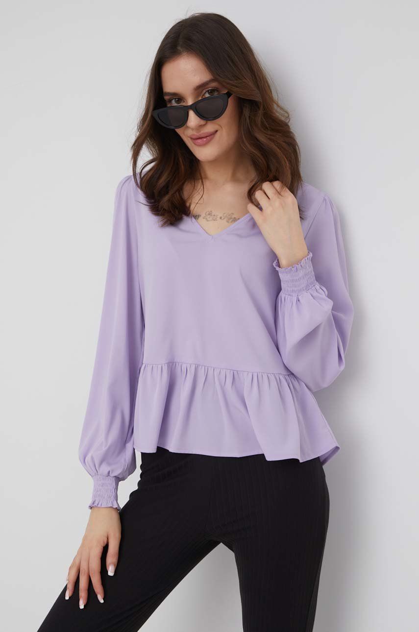 JDY bluza femei, culoarea violet, neted answear.ro
