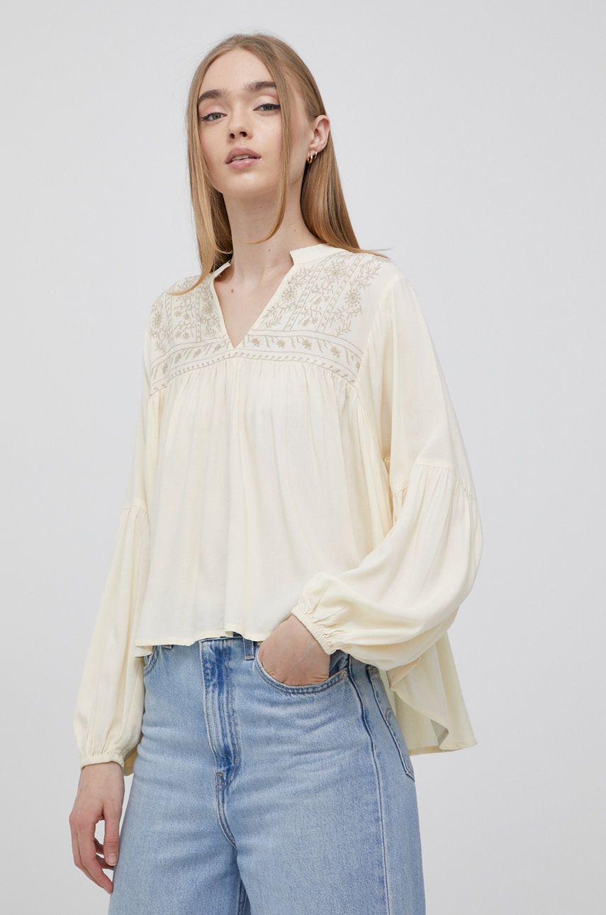 Only bluza femei, culoarea bej, cu imprimeu 2023 ❤️ Pret Super answear imagine noua 2022