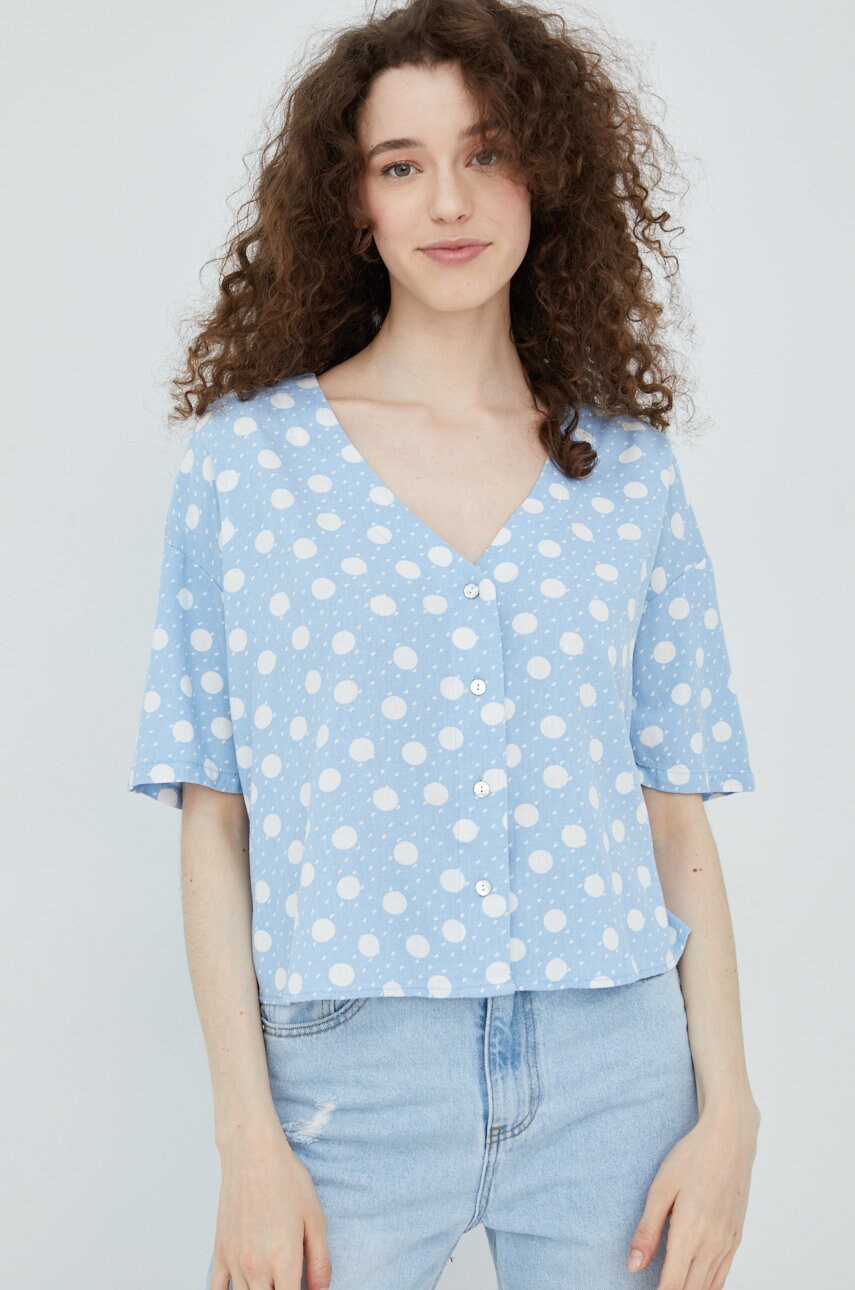 Vero moda camasa din amestec de in femei, , relaxed