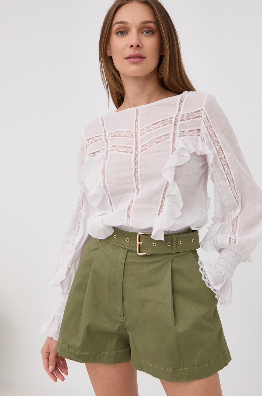 

Блуза Patrizia Pepe в сиво с изчистен дизайн, Сив