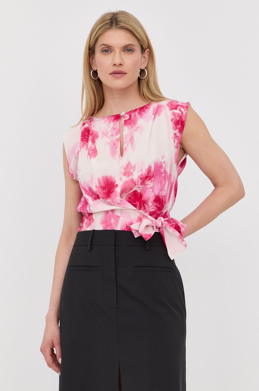 Marella bluza de matase femei, culoarea roz, modelator 2023 ❤️ Pret Super answear imagine noua 2022