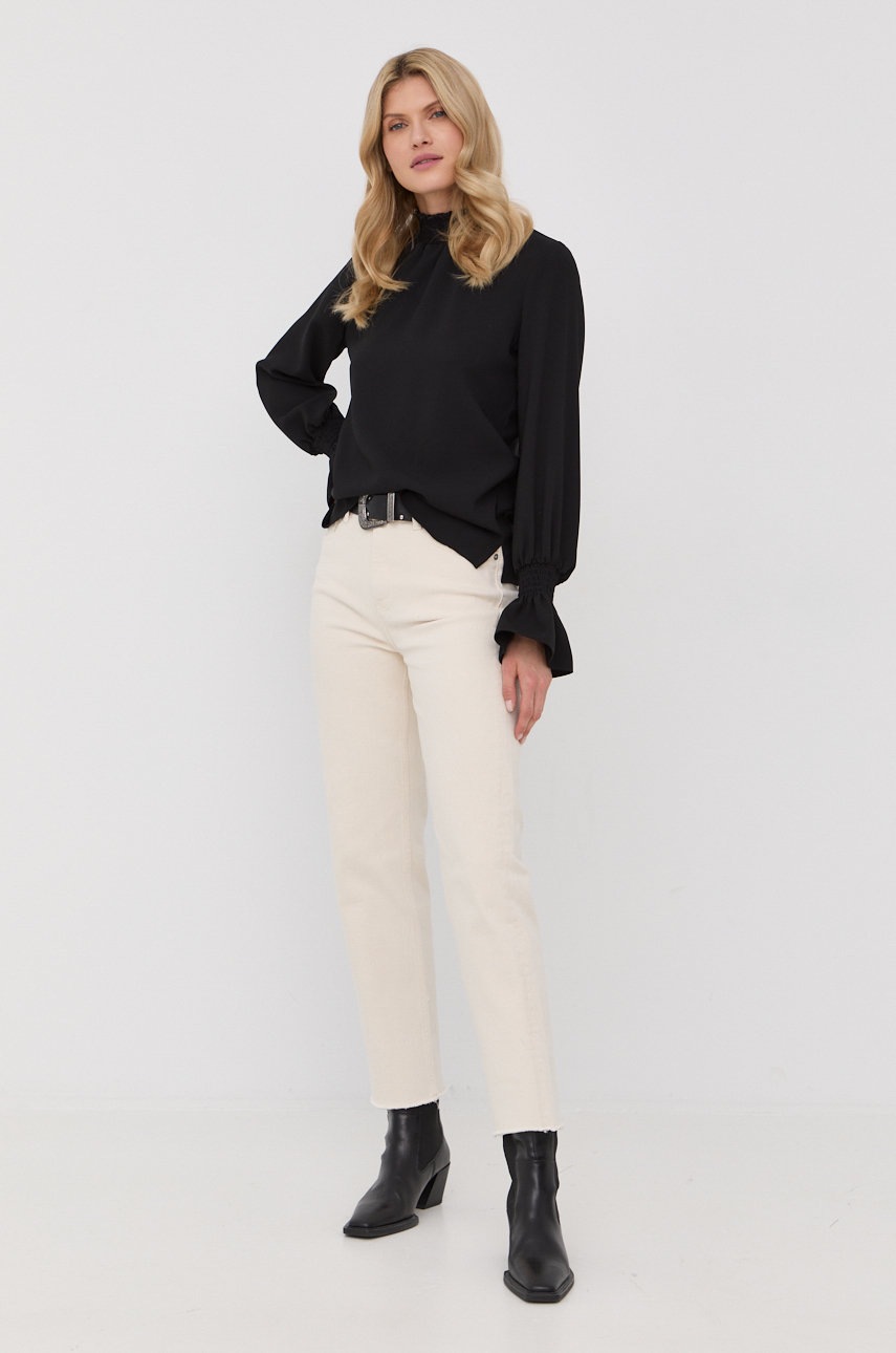 

Блузка The Kooples женская цвет чёрный однотонная