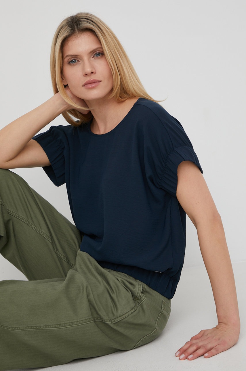 

Блуза Pepe Jeans Margot дамска в тъмносиньо с изчистен дизайн, Тъмносин