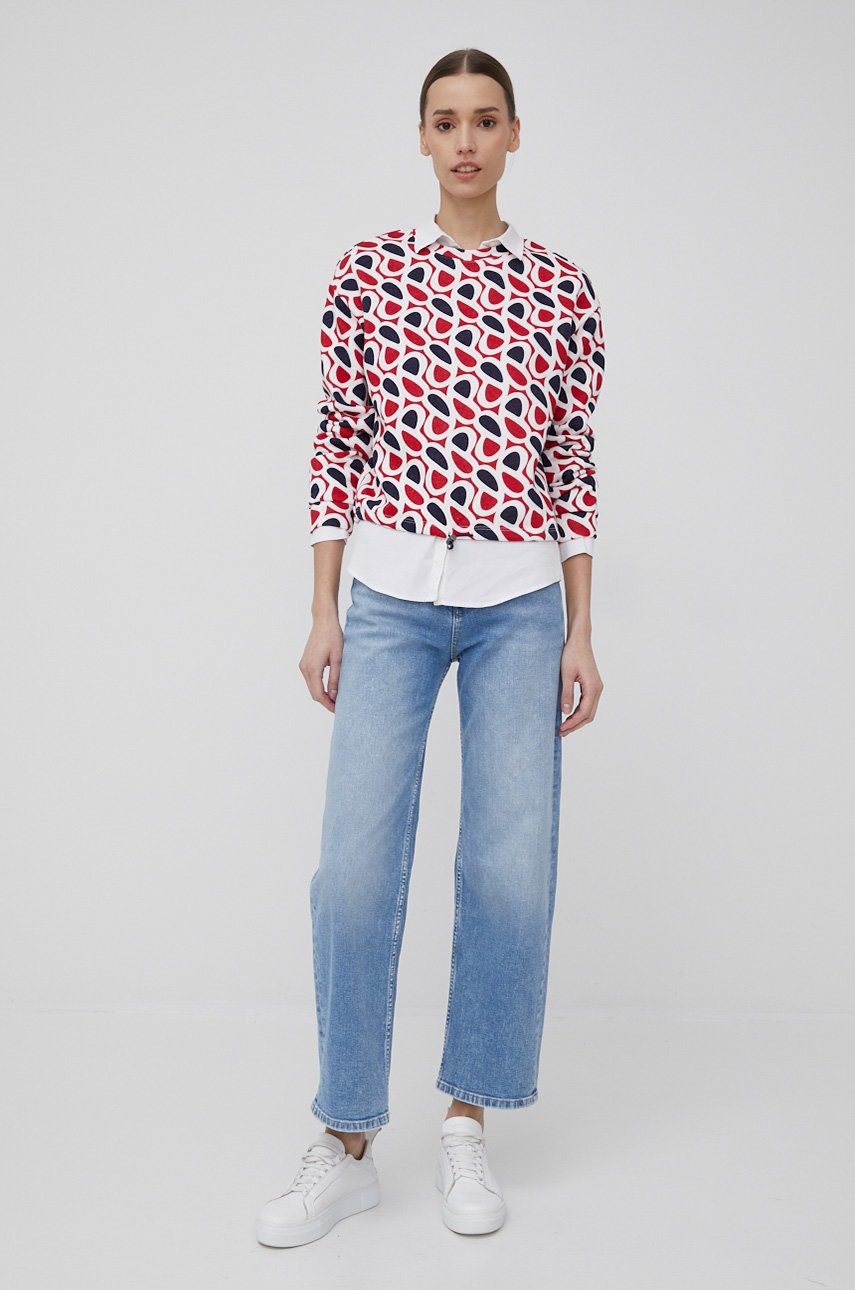 

Кофта Pepe Jeans Chris жіноча колір червоний візерунок