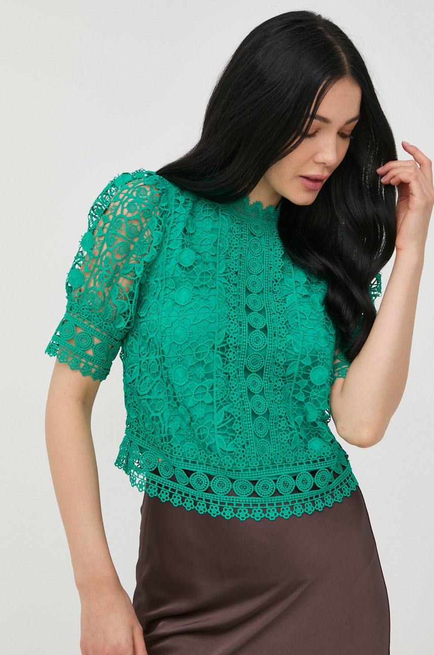 Morgan bluza femei, culoarea turcoaz, neted