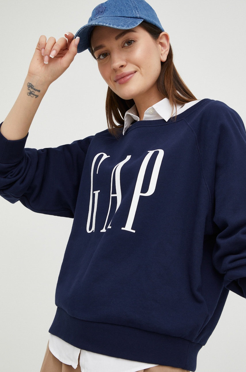 

Суичър GAP в тъмносиньо с принт, Тъмносин
