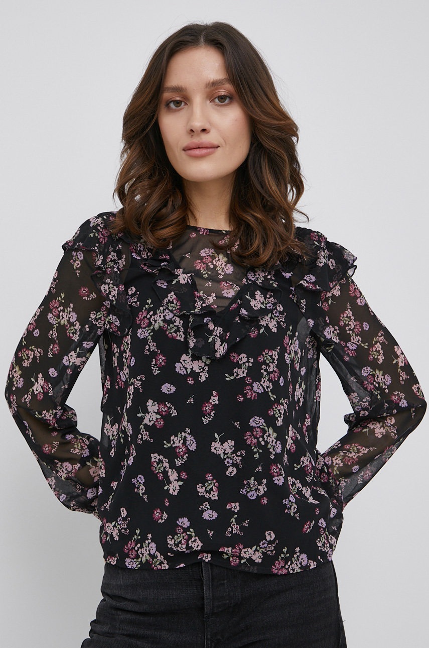 

Блуза Vero Moda дамска в черно с десен, Черен