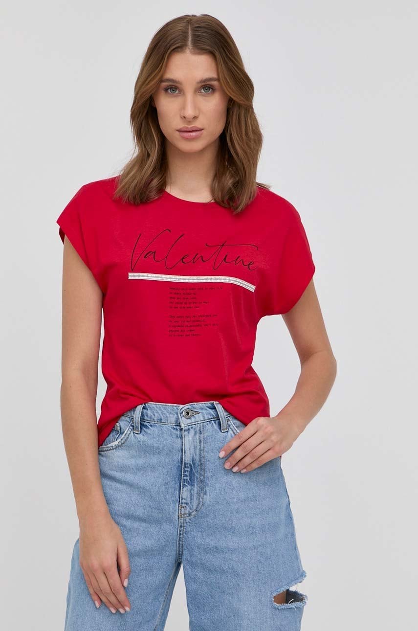 Morgan tricou femei, culoarea rosu
