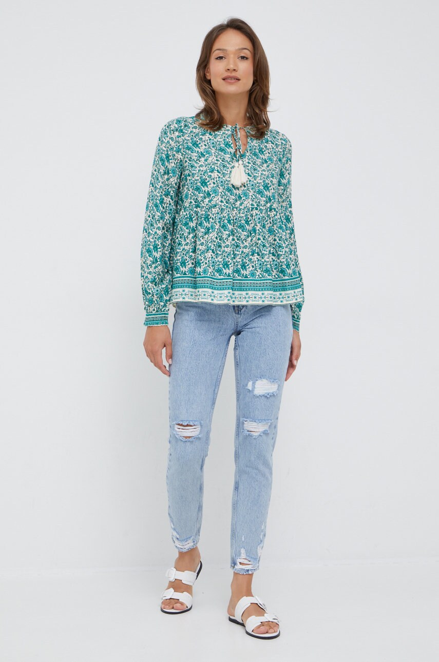 

Блузка Vero Moda женская цвет зелёный узор