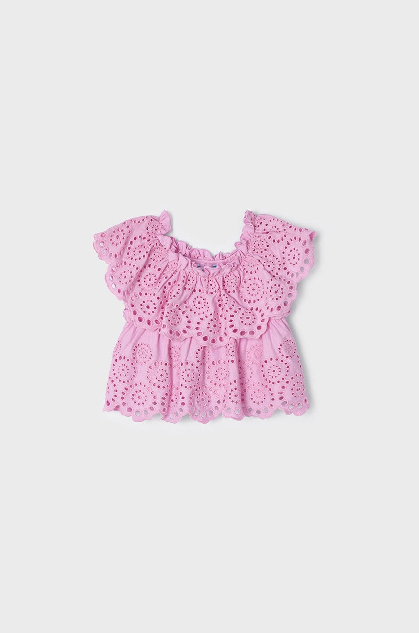 Mayoral bluza de bumbac pentru copii culoarea violet, neted