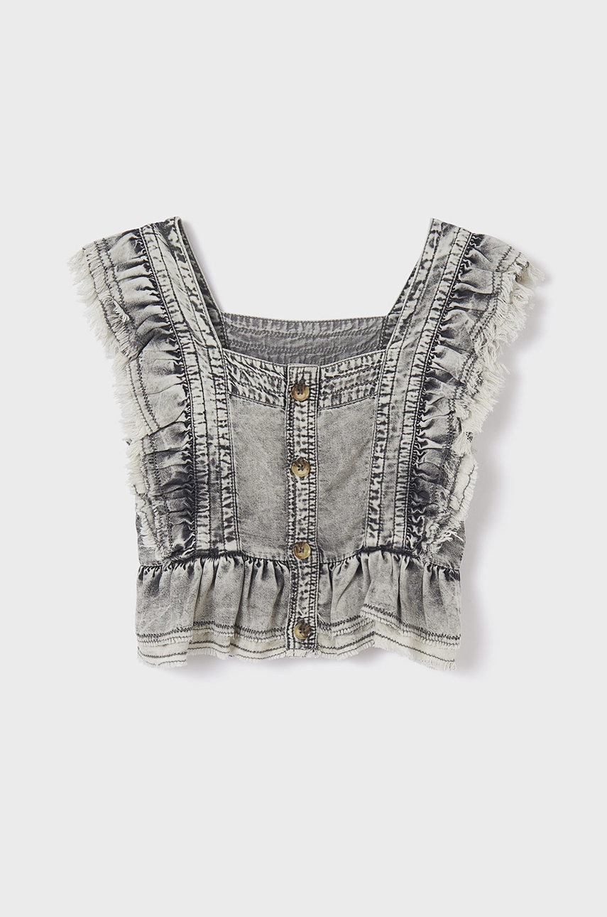 Дитяча блузка Mayoral колір сірий однотонна в Ужгороді Дитяча блузка Mayoral колір сірий однотонна в Ужгороді