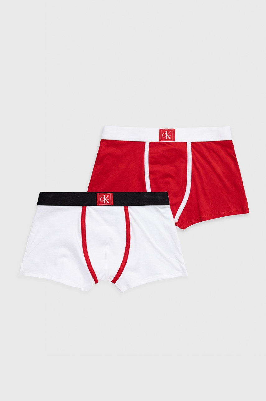 

Детски боксерки Calvin Klein Underwear (2 чифта) в червено, Червен