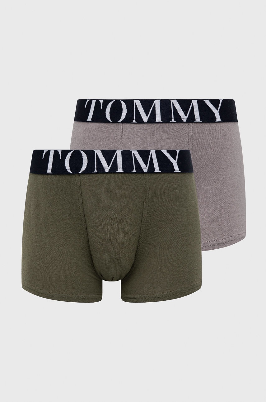 

Детски боксерки Tommy Hilfiger (2 чифта) в зелено, Зелен