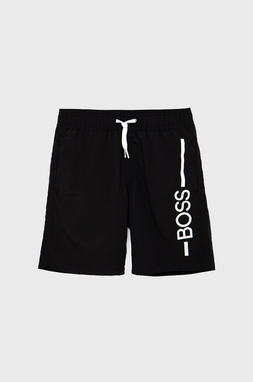 Boss pantaloni scurti de baie copii culoarea negru