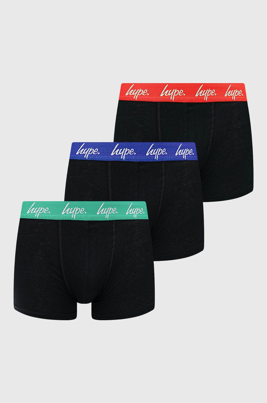 

Дитячі боксери Hype (3-pack) колір чорний