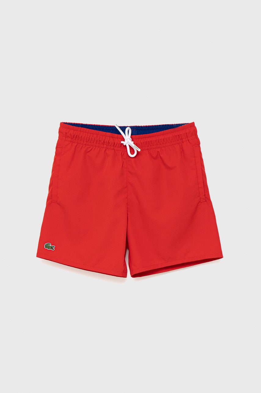Lacoste pantaloni scurti de baie copii culoarea rosu