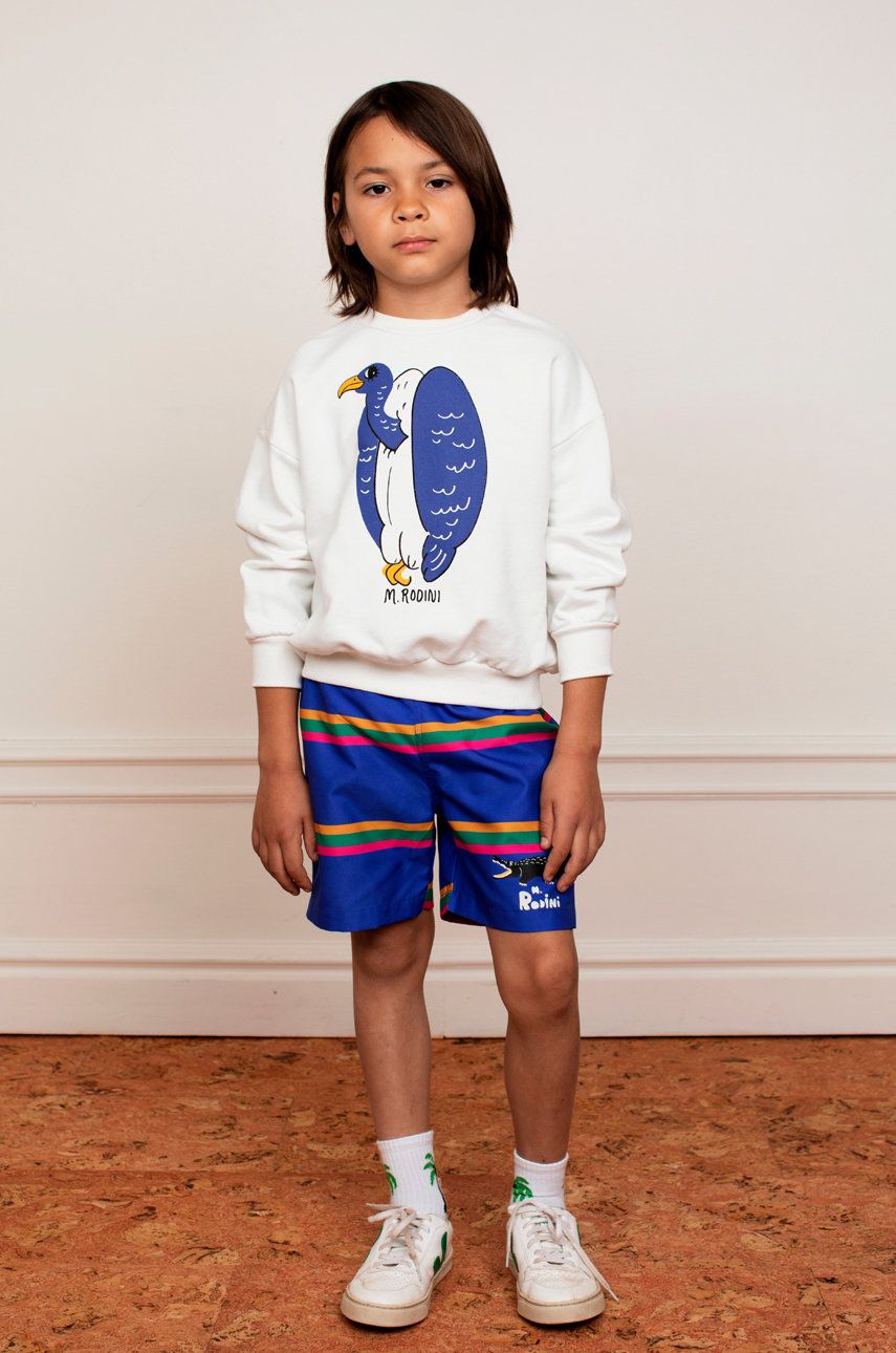 Dětské plavkové šortky Mini Rodini - modrá -  100% Recyklovaný polyester