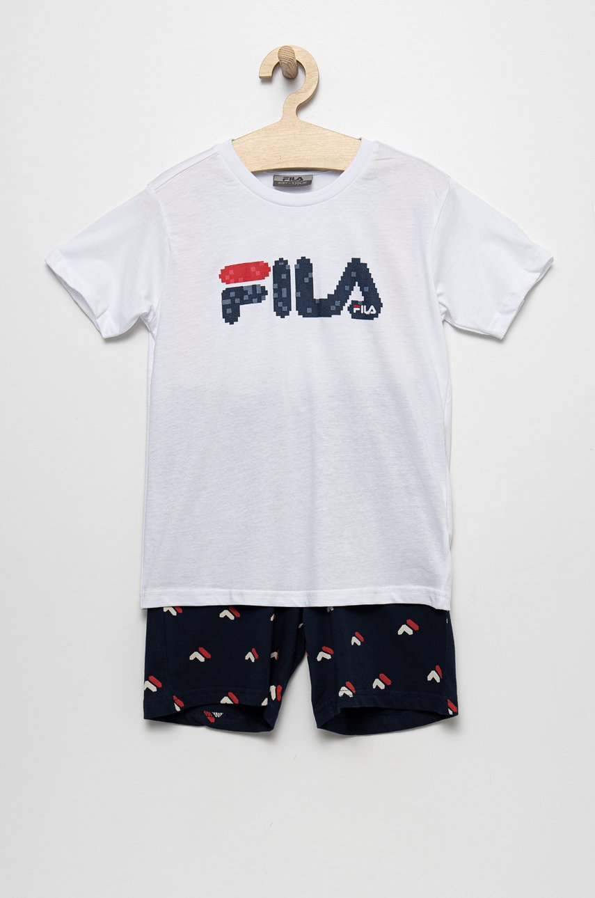 Детская хлопковая пижама Fila цвет синий с принтом в Кропивницком Детская хлопковая пижама Fila цвет синий с принтом в Кропивницком