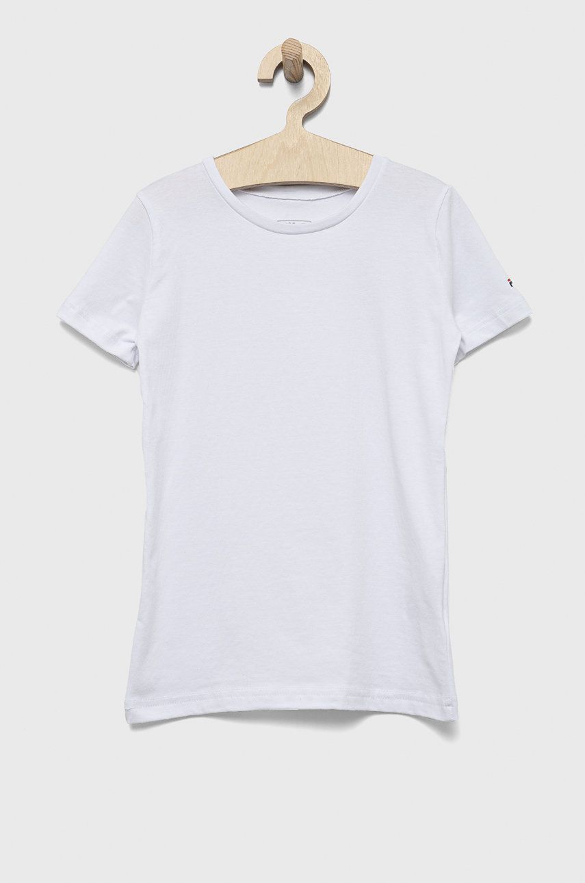 Fila t-shirt dziecięcy kolor biały gładki