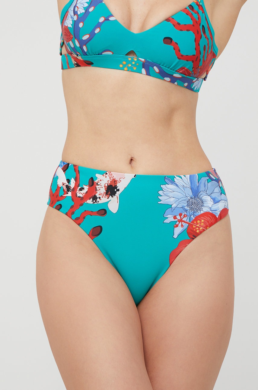 

Долнище на бански Desigual в тюркоазено, Тюркоазен