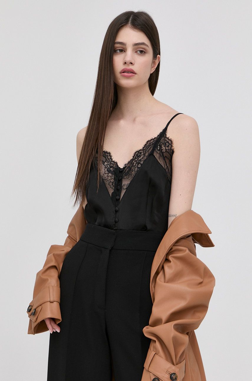 Bardot bluza femei, culoarea negru, neted answear imagine noua