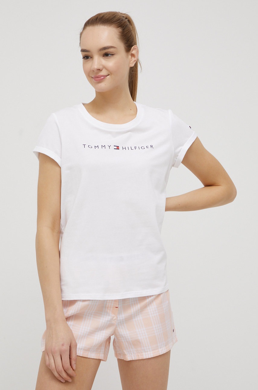 

Пижама Tommy Hilfiger цвет белый хлопковая