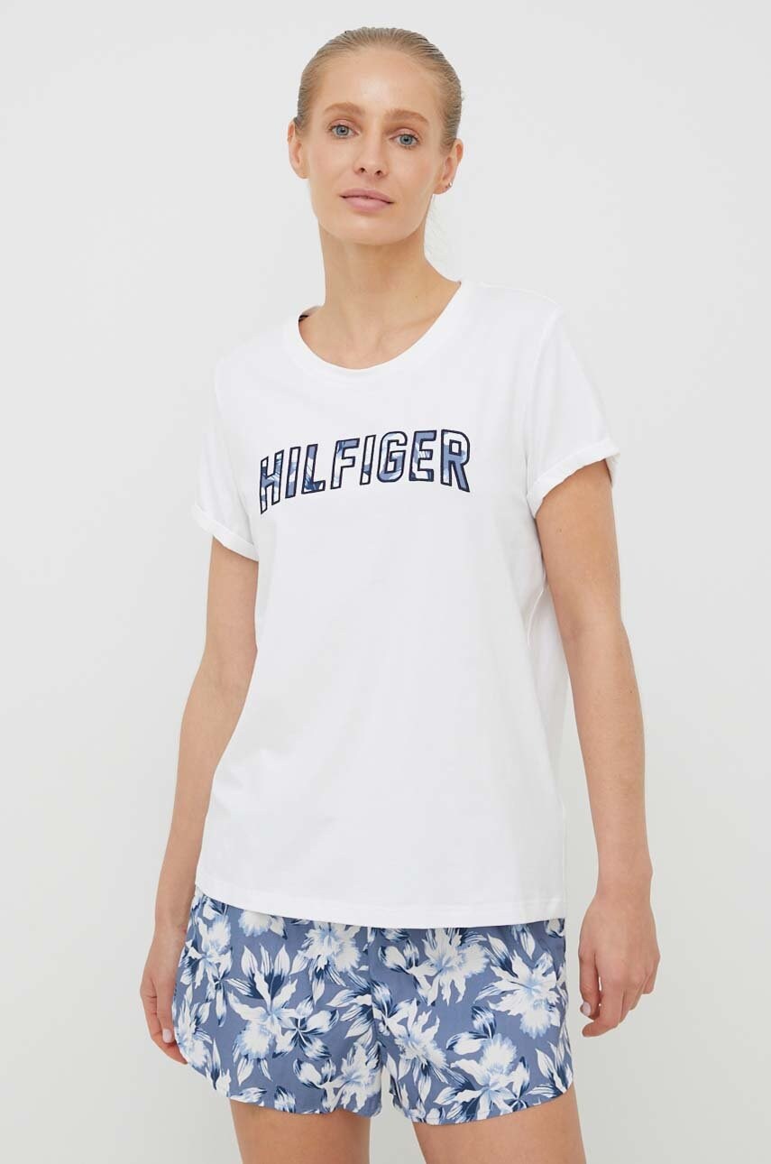 

Пижама Tommy Hilfiger дамска в бяло, Бял