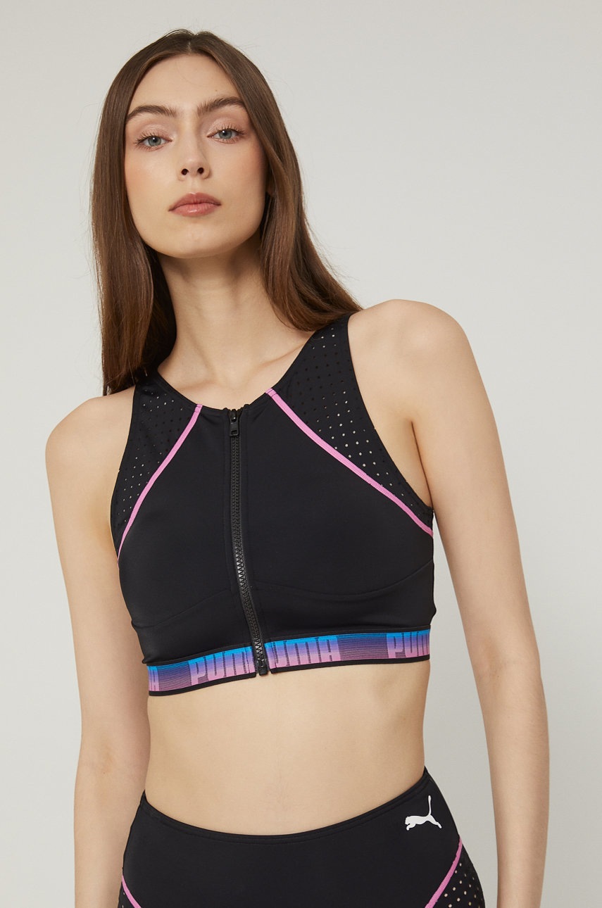 

Купальный бюстгальтер Puma 935501 цвет чёрный слегка упрочнённая чашечка