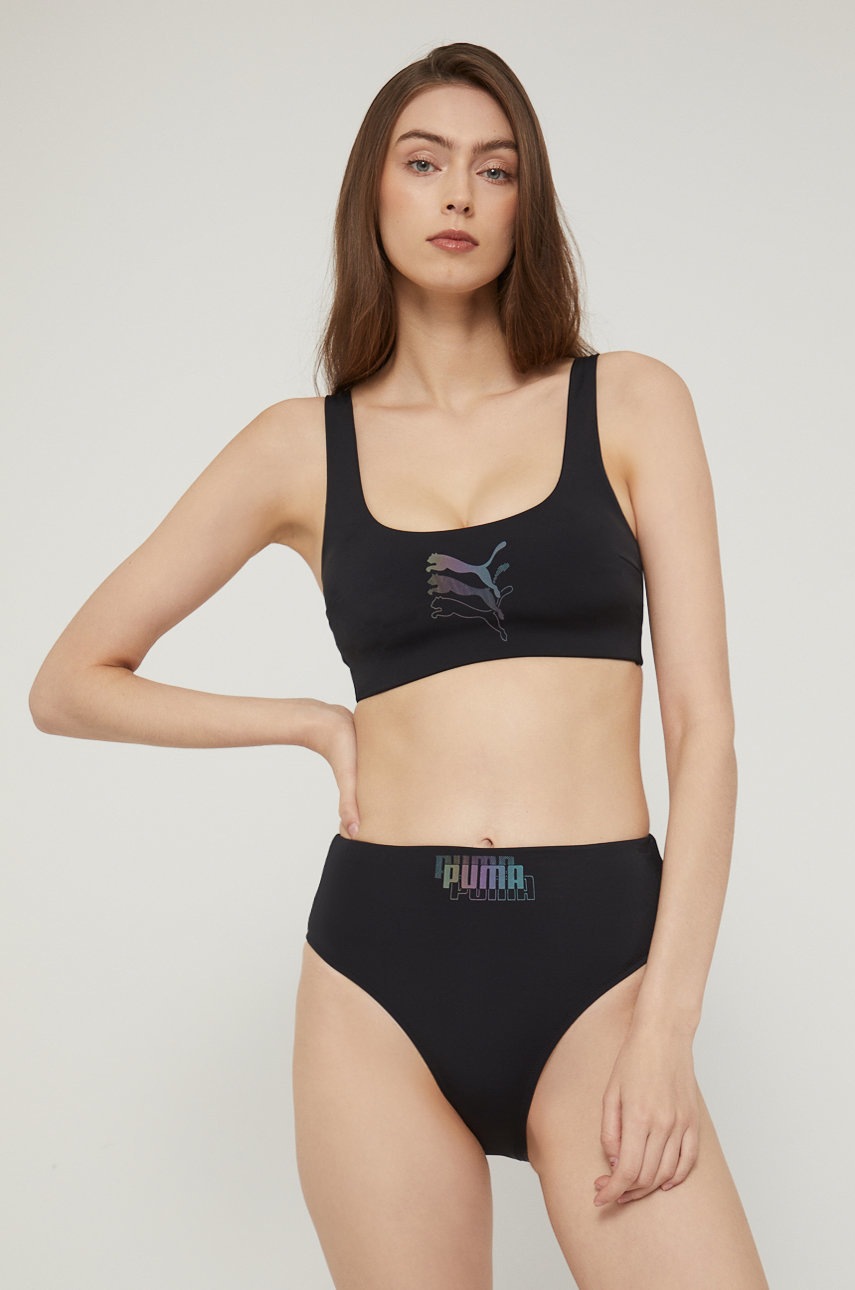 

Купальний бюстгальтер Puma 935508 колір чорний ущільнена чашечка