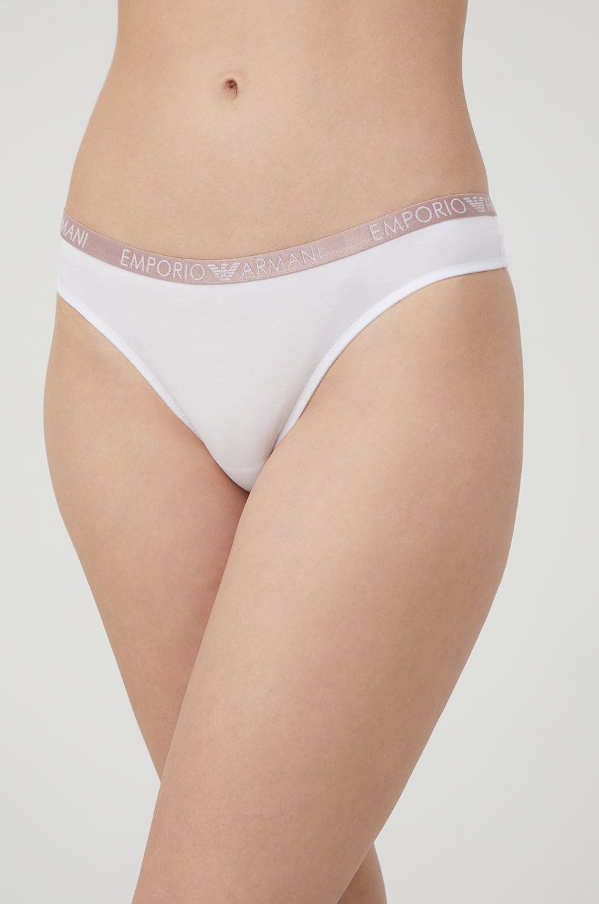 Emporio Armani Underwear tanga culoarea alb