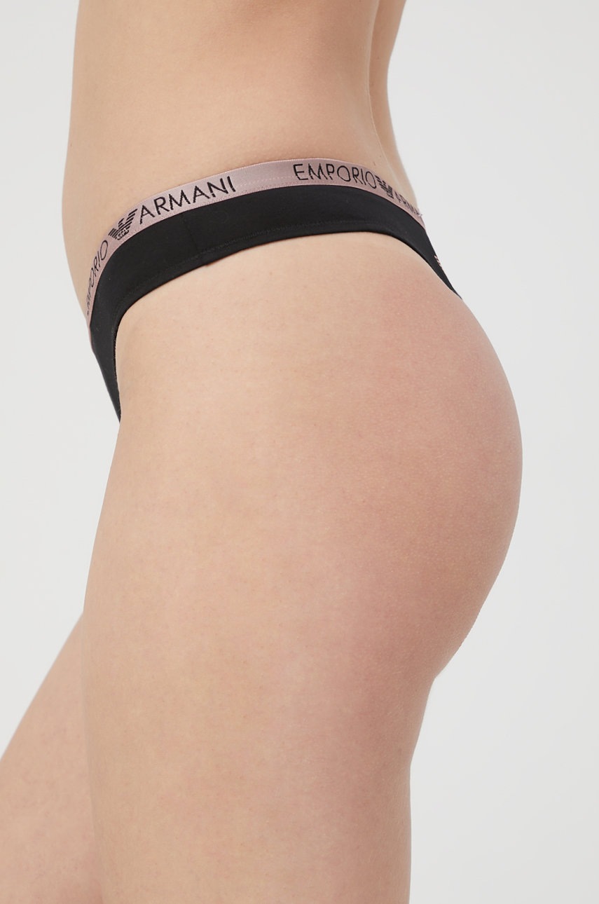 

Стринги Emporio Armani Underwear колір чорний