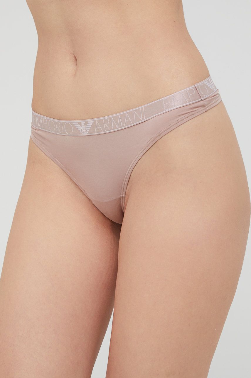 Emporio Armani Underwear tanga culoarea roz answear.ro
