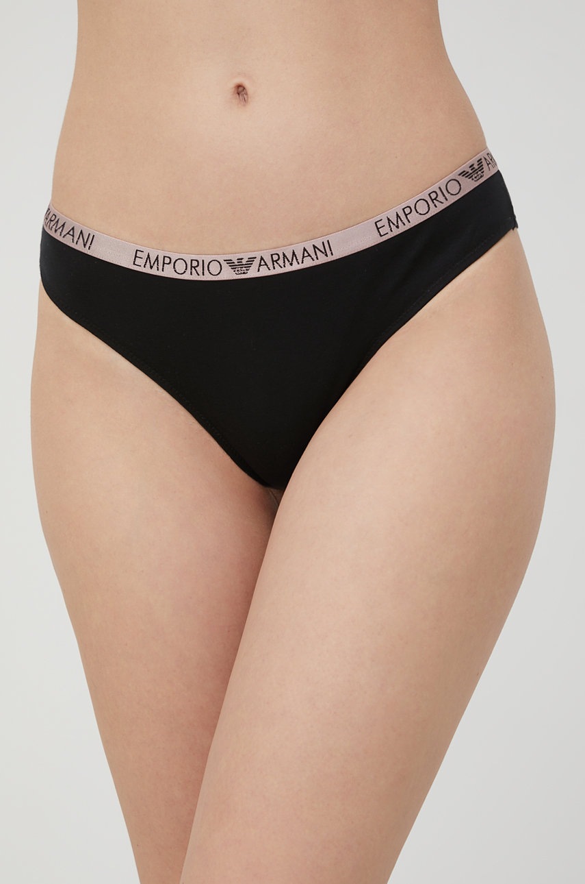 

Стринги Emporio Armani Underwear колір чорний