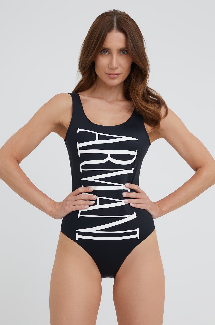 Emporio Armani Underwear costum de baie dintr-o bucată culoarea negru, cupa usor rigidizata imagine reduceri black friday 2021 answear.ro