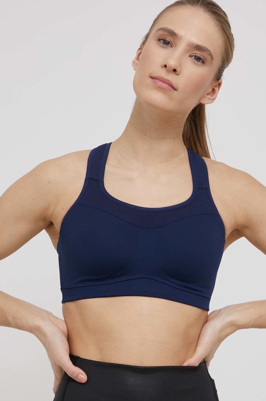 Adidas performance sutien sport x karlie kloss culoarea albastru marin, neted