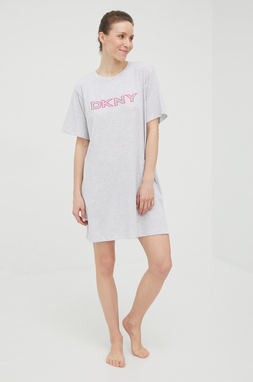 

Нічна сорочка Dkny жіноча колір сірий