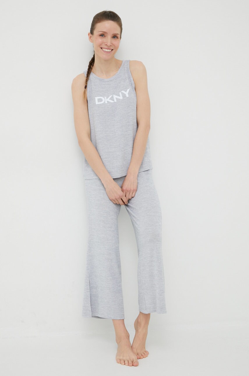 

Пижама Dkny дамска в сиво, Сив
