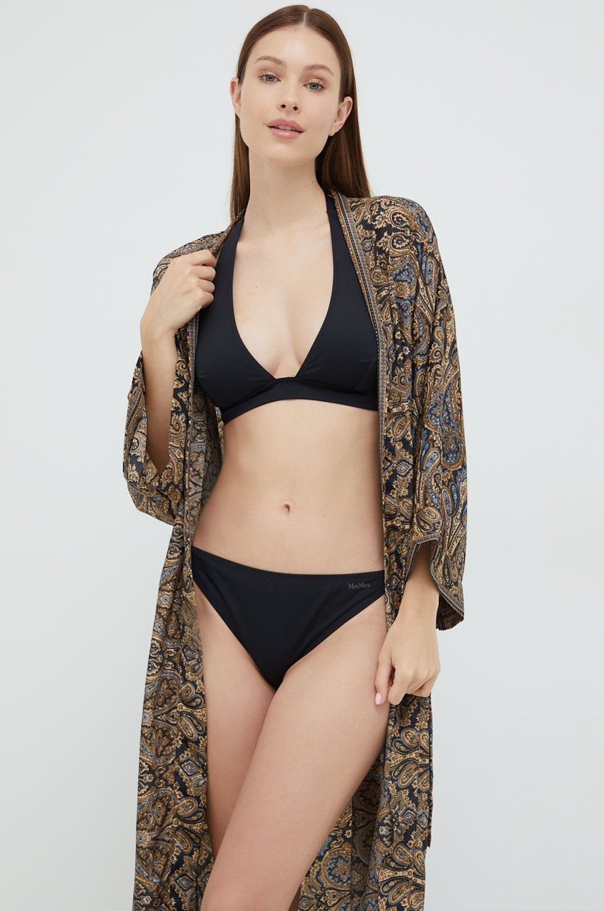 

Бански от две части Max Mara Leisure в черно с леко подплатена чашка, Черен