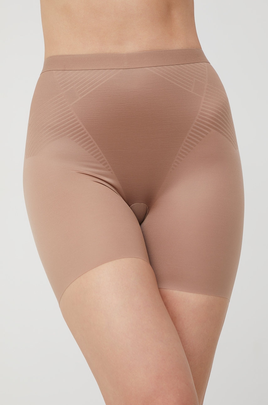 Spanx pantaloni scurti modelatori femei, culoarea maro