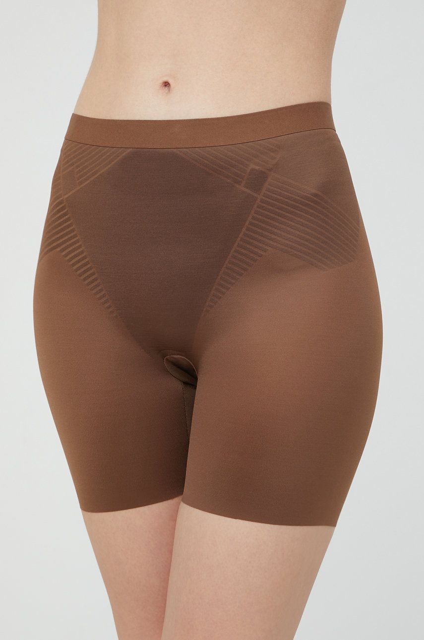 Spanx pantaloni scurti modelatori femei, culoarea maro answear.ro